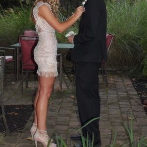 Gold Sequin Formal Dress